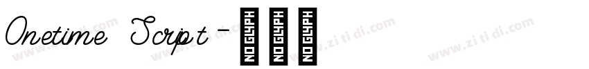 Onetime Script字体转换